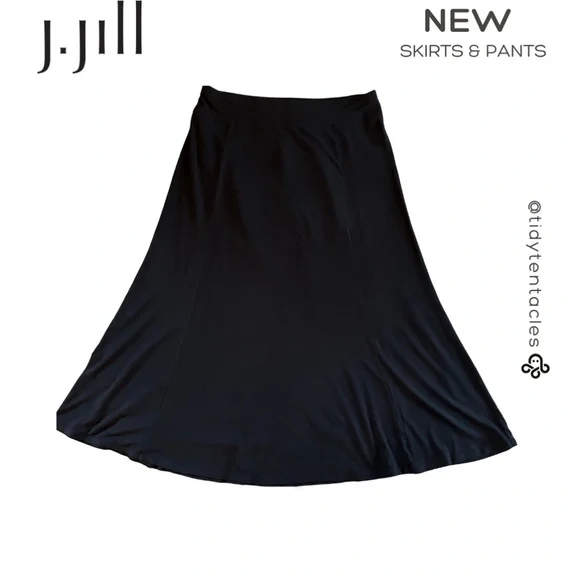 J.Jill Black Maxi Skirt Women's Size Medium - Picture 2 of 5
